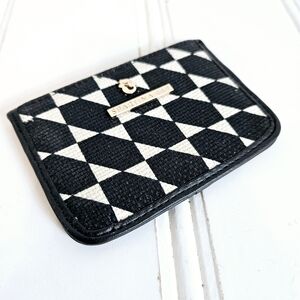 Spartina 449 Rhett RFID Card Holder Wallet Black White Geometric Print